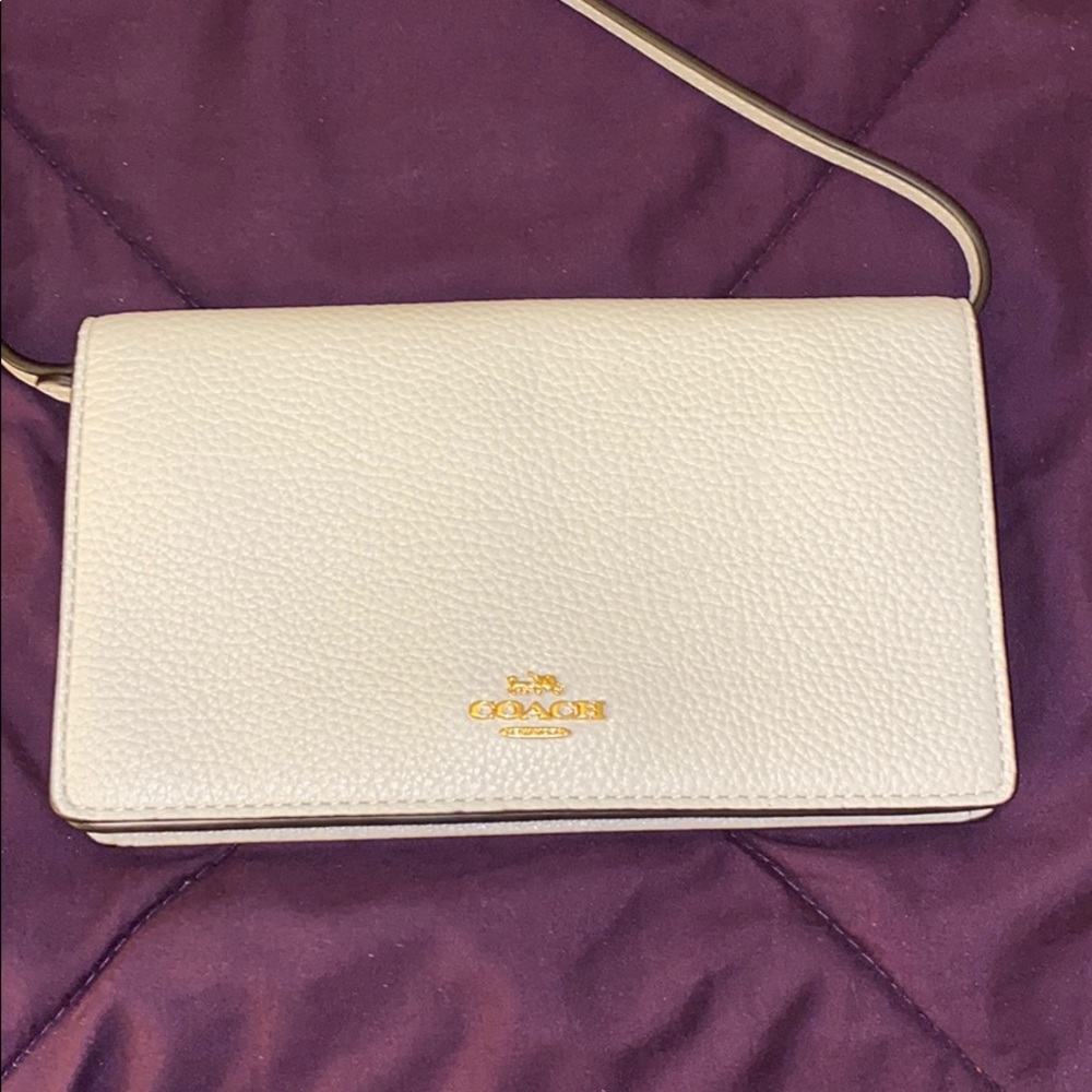 White coach crossbody bag